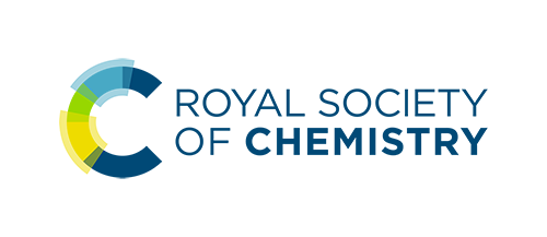 The logo for the sponsor Royal Society of Chemistry made up of the words RSC spelt out in full in blue. To the left of them is a large C overlayed with yellow, blue, light blue and green.
